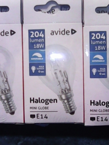 Avide halogén izzó 18w e14