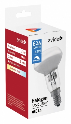 Avide halogén izzó 42w e14