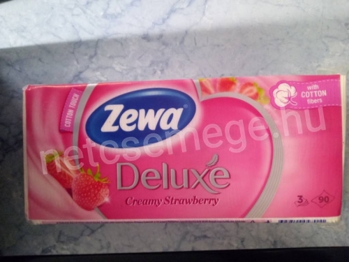 Zewa 90 lap 3 rétegű deluxe papír zsebkendő epres