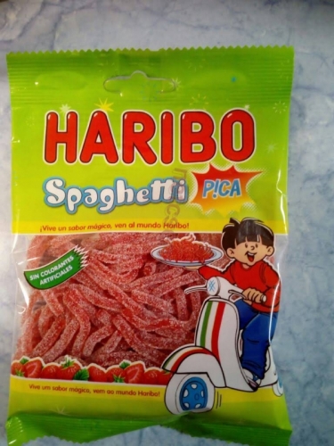 Haribo 75g spaghetti eper