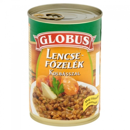 Globus 400g lencsefőzelék kolbásszal