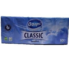 Ooops papír zsebkendő classic sensitive 10db 3rétegü