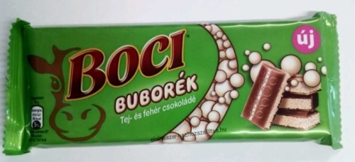 Boci 90g buborék tej-és fehér csokoládé
