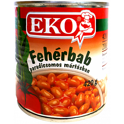 Eko 420g fehérbab paradicsom mártásban