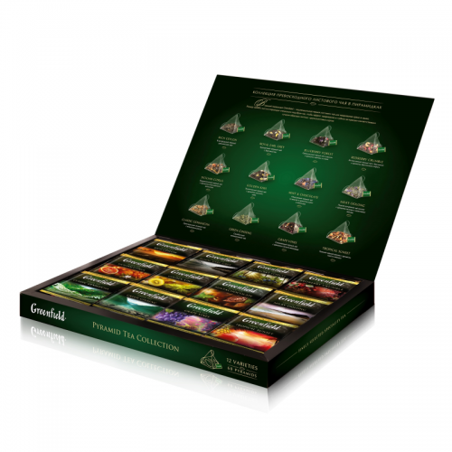 Greenfield tea válogatás 12 féle piramis tea 60db