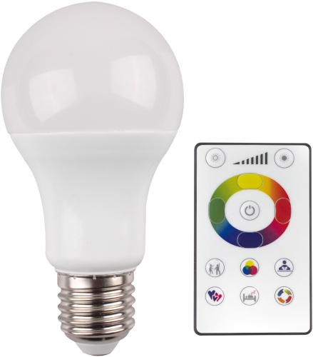 Avide Smart LED Globe A60 9.7W RGB+W 2700K Távirányítóval