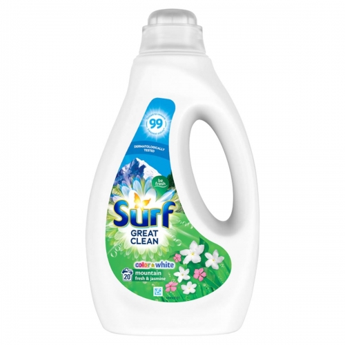 Surf 1L color & white mountain fresh & jasmine 20mosás
